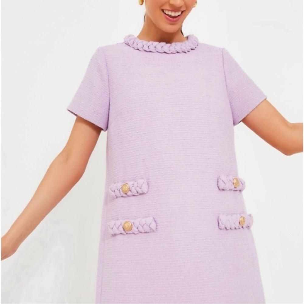 Lilac Tuckernuck Tweed Short Sleeve Dress Sz XL Fits like a sz 14 Misses